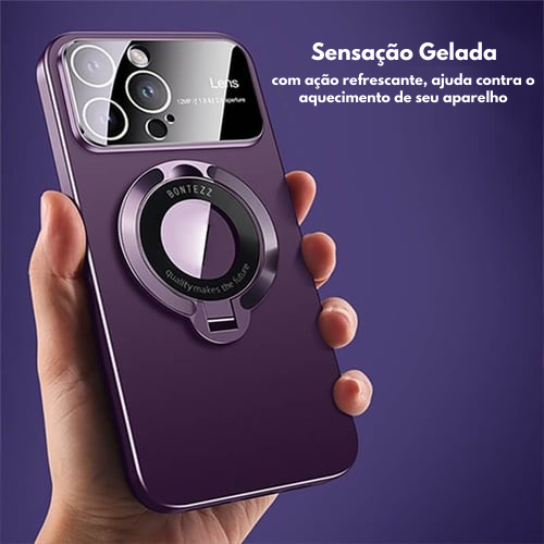 Capa de telefone com suporte magnético para iPhone