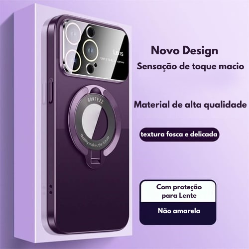 Capa de telefone com suporte magnético para iPhone