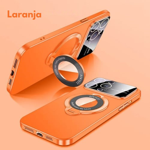 Capa de telefone com suporte magnético para iPhone