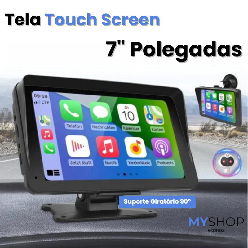 MULTIMÍDIA CONNECT CAR ™ - Apple e Android Carplay para todos os carros!