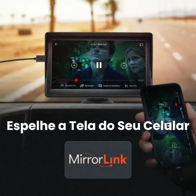 MULTIMÍDIA CONNECT CAR ™ - Apple e Android Carplay para todos os carros!