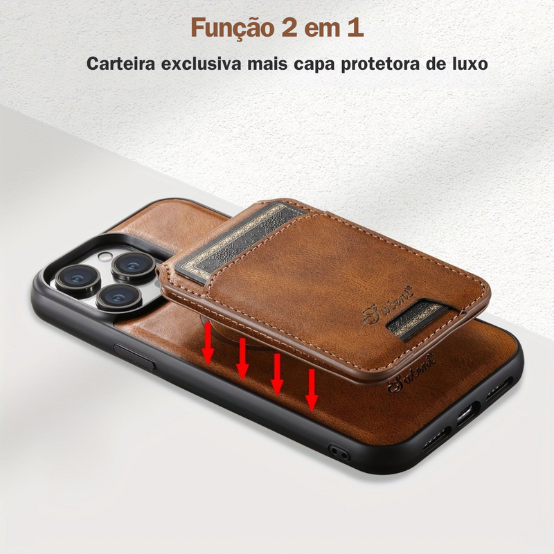 Capa Luxuosa + Carteira Traseira, Para Modelos 15 14 13 12