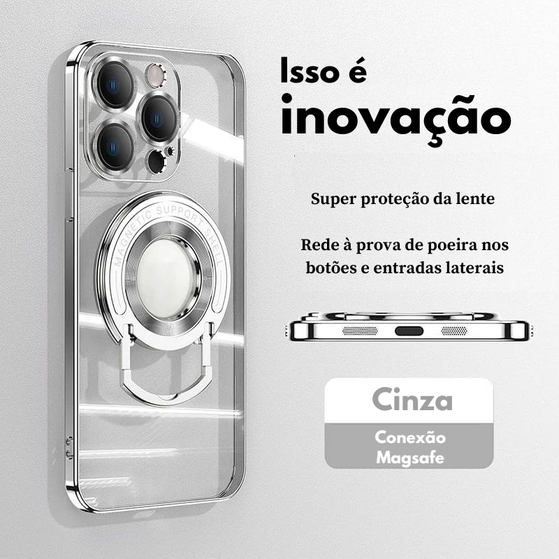 Capa de telefone com revestimento magnético para iPhone