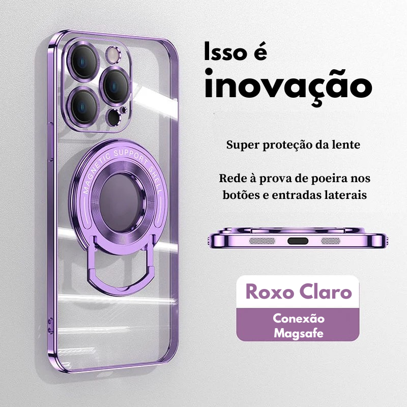 Capa de telefone com revestimento magnético para iPhone